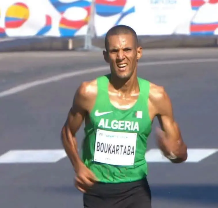 Algeria's Mohamed Sief-Eddine Boukartaba wins half-marathon silver