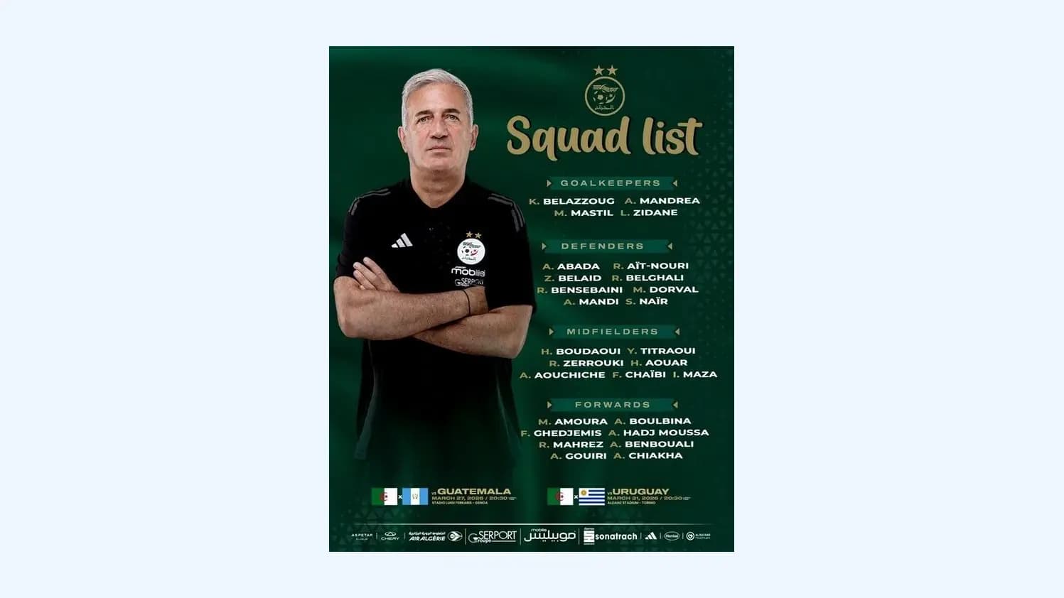 Petković revela una lista de 27 jugadores, con seis novedades convocadas