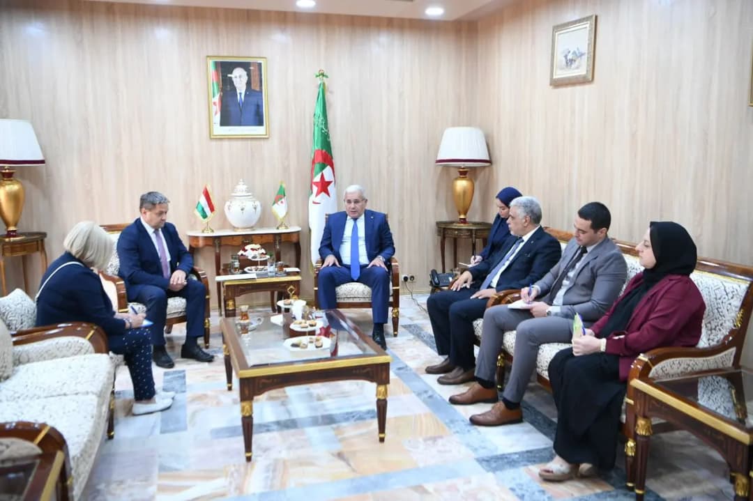 El presidente de la Junta Popular Nacional (APN), Brahim Boughali, mantuvo un encuentro con el embajador de Hungría en Argelia, Gabor Levente Sarko.