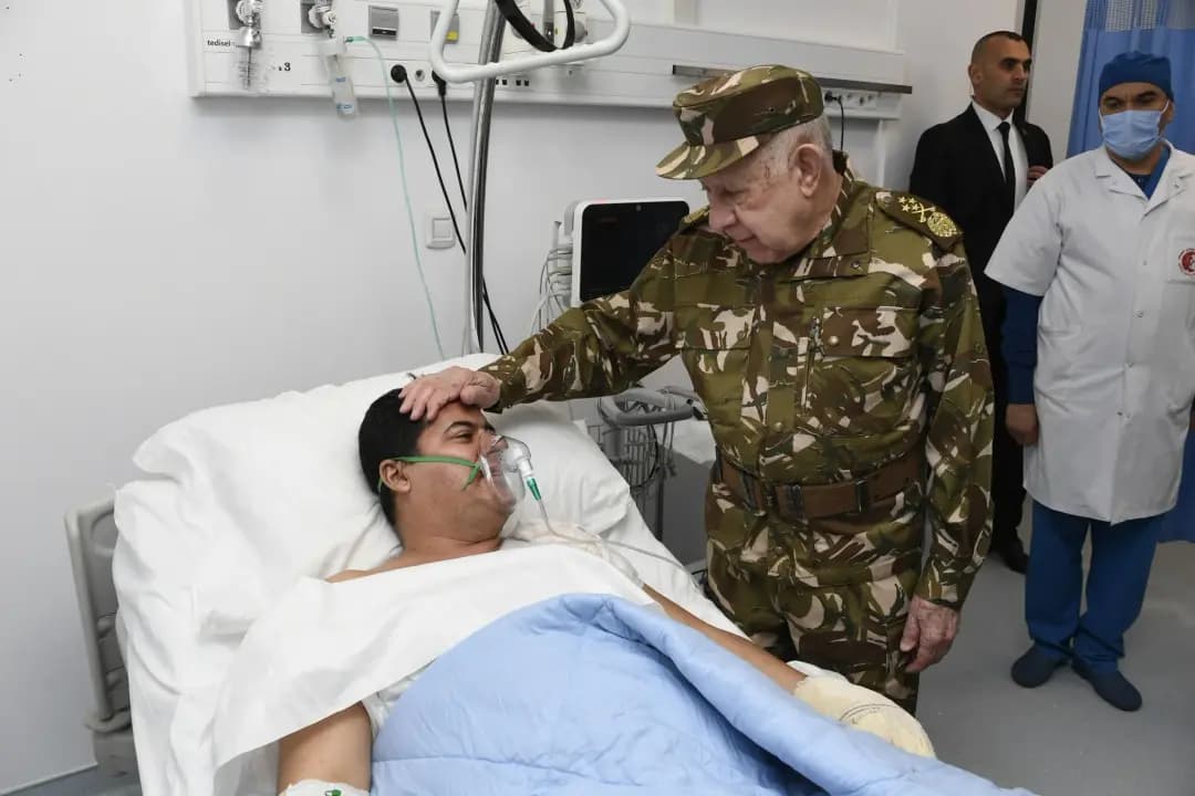 Accidente de un avión militar en Boufarik: Chanegriha visita a los heridos