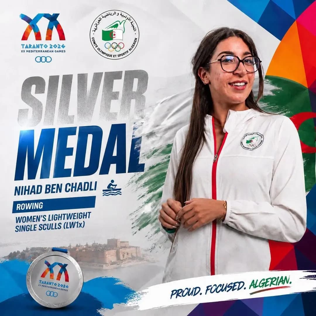 Nihed Benchadli conquista la medalla de plata en skiff individual ligero femenino