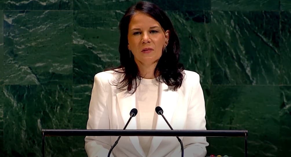 La presidenta de la Asamblea General de las Naciones Unidas, Annalena Baerbock