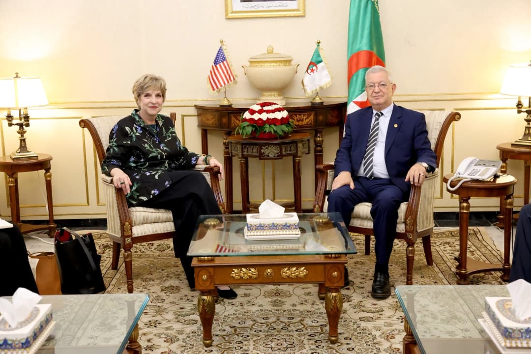 Presidente del Consejo de la Nación recibe a la embajadora de EE.UU. en Argelia