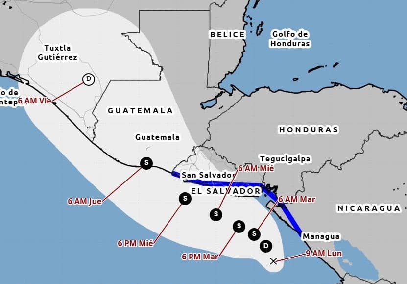 Cuatro países de Centroamérica en alerta ante la aproximación de la tormenta tropical Cristina