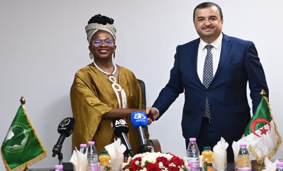 El ministro de Energía y Minas, Mohamed Arkab recibe a la Comisaria de Energía e Infraestructuras de la UA