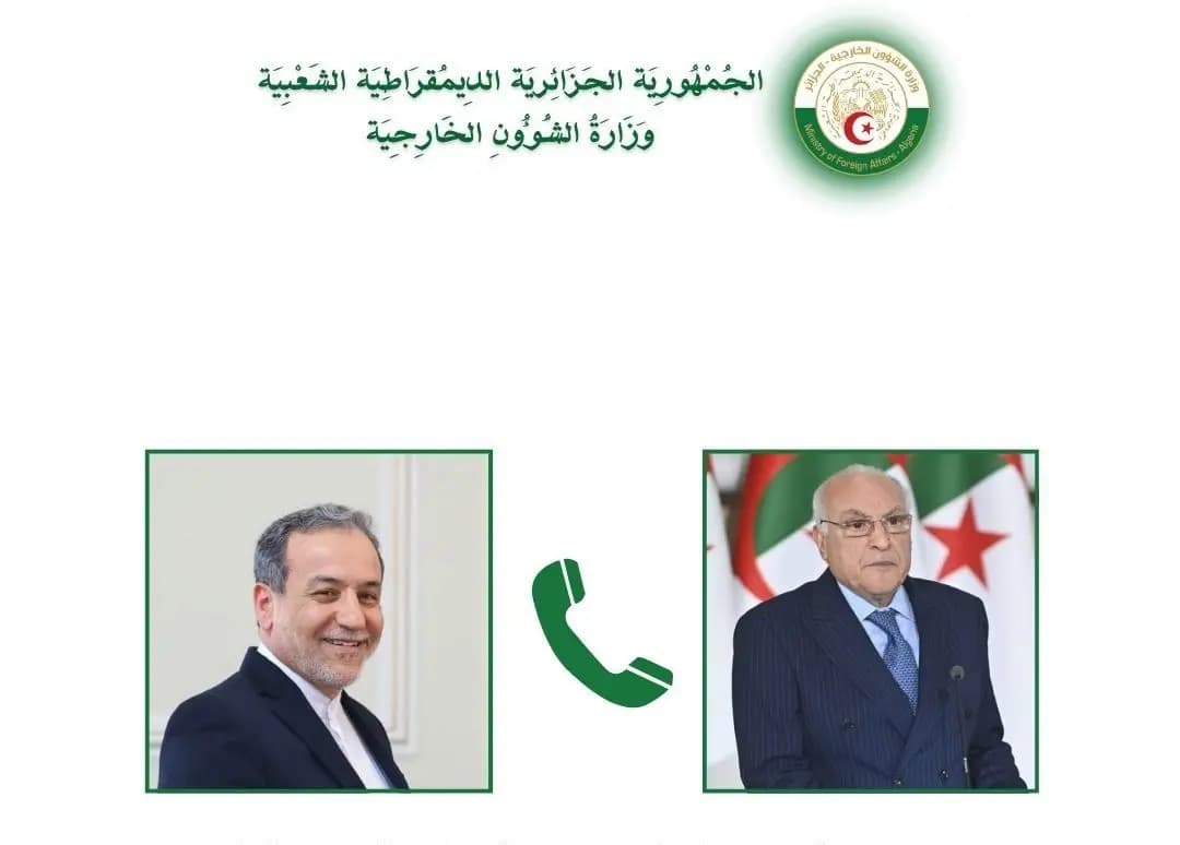 Attaf recibe una llamada telefónica de su homólogo iraní