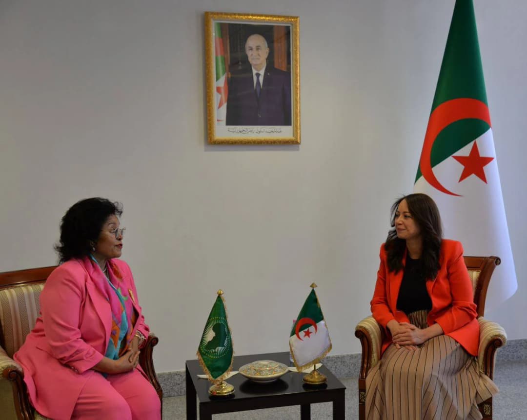 La secretaria de Estado ante el ministro de Asuntos Exteriores, encargada de Asuntos Africanos, Bakhta Selma Mansouri, recibió el miércoles a la directora general de la Agencia de Desarrollo de la Unión Africana (AUDA-NEPAD), Nardos Bekele-Thomas.