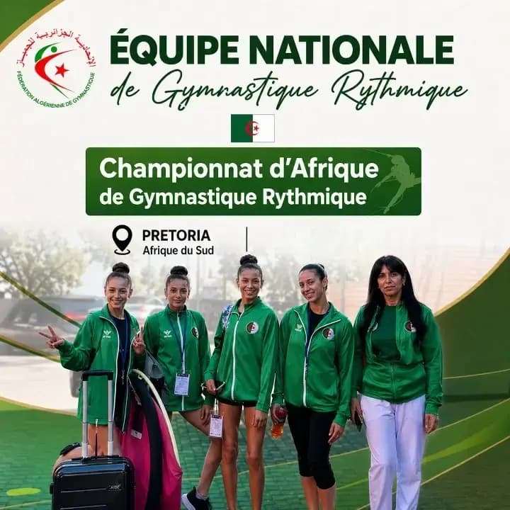 Argelia participará con cuatro gimnastas en Sudáfrica
