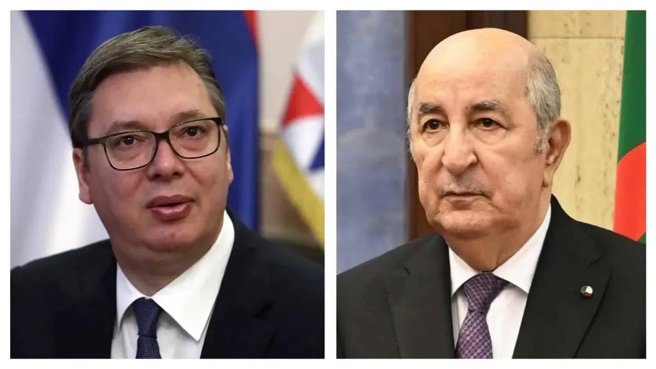 Presidente Tebboune recibe los deseos del presidente de la República de Serbia