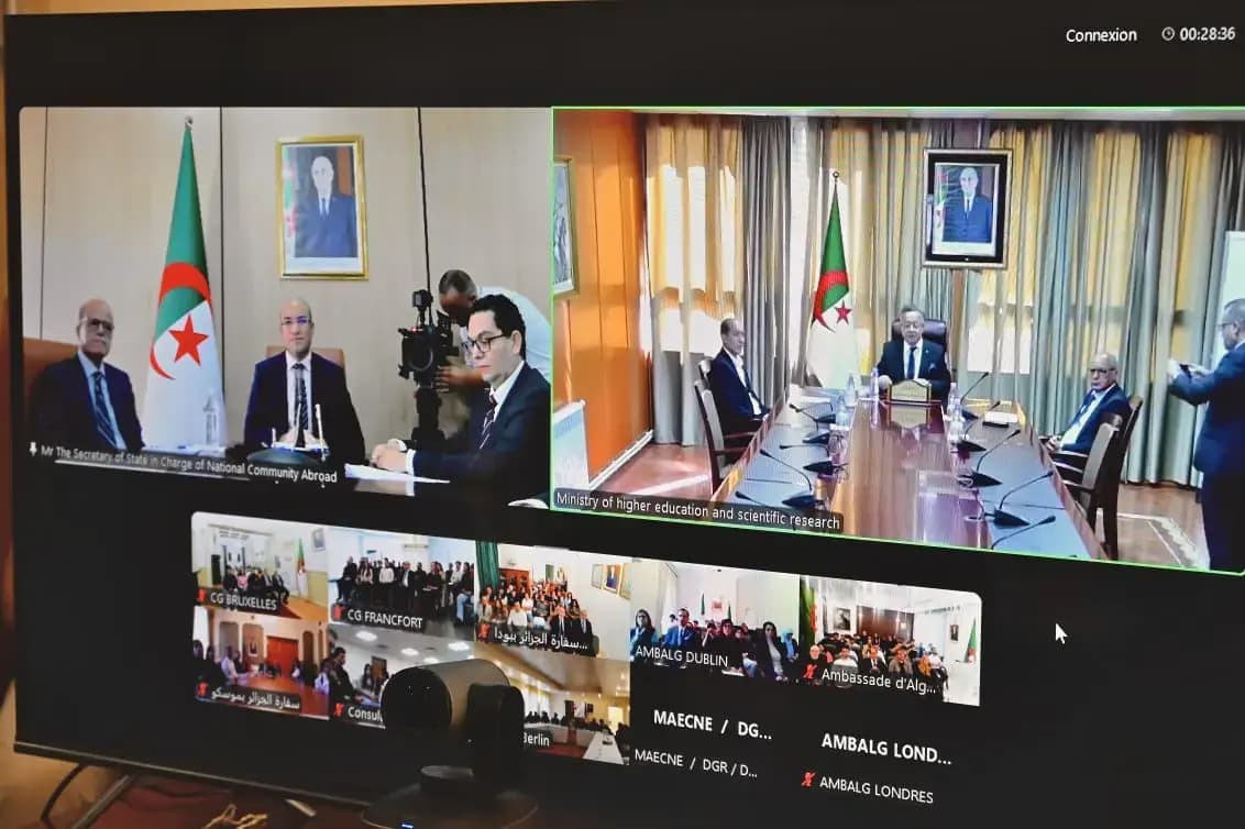 encuentro virtual con los estudiantes argelinos residentes en Europa del Norte