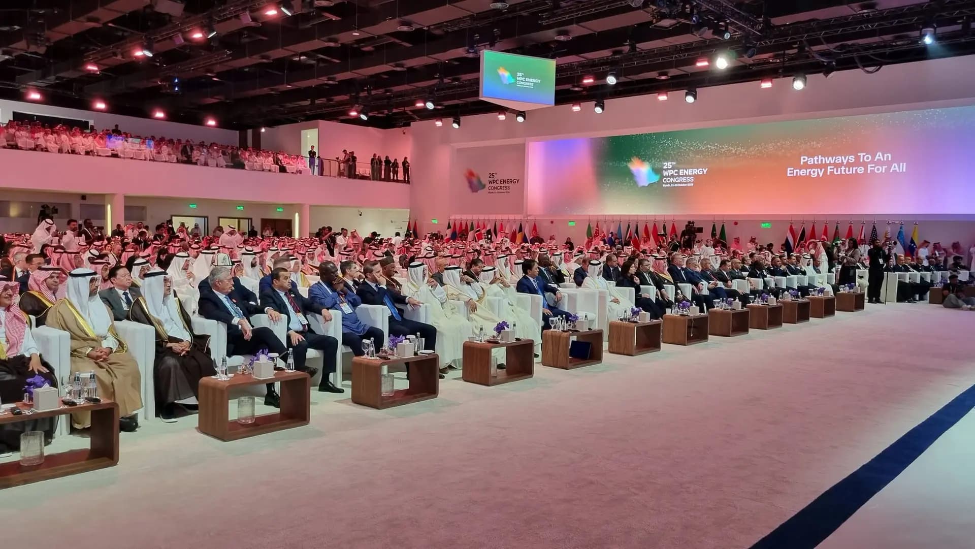 Inauguración del 25.º Congreso Mundial de la Energía en Riad con la participación de Argelia