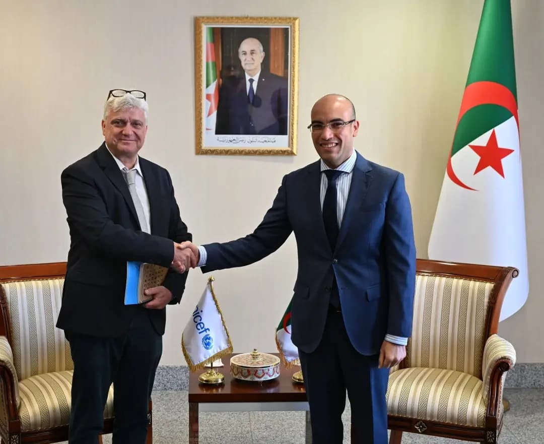 Chaib reçoit le directeur régional de l'UNICEF pour la région MENA