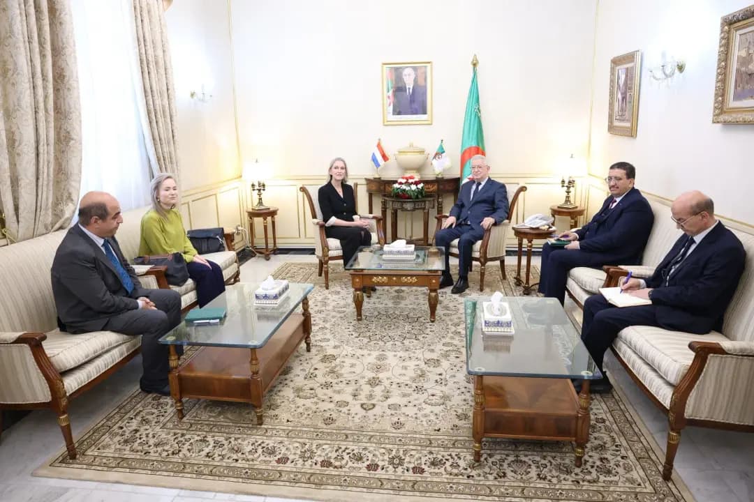 Nasri reçoit l'ambassadrice du Royaume des Pays-Bas en Algérie
