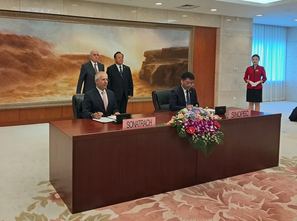 Sonatrach et la Société chinoise Sinopec signent un 
