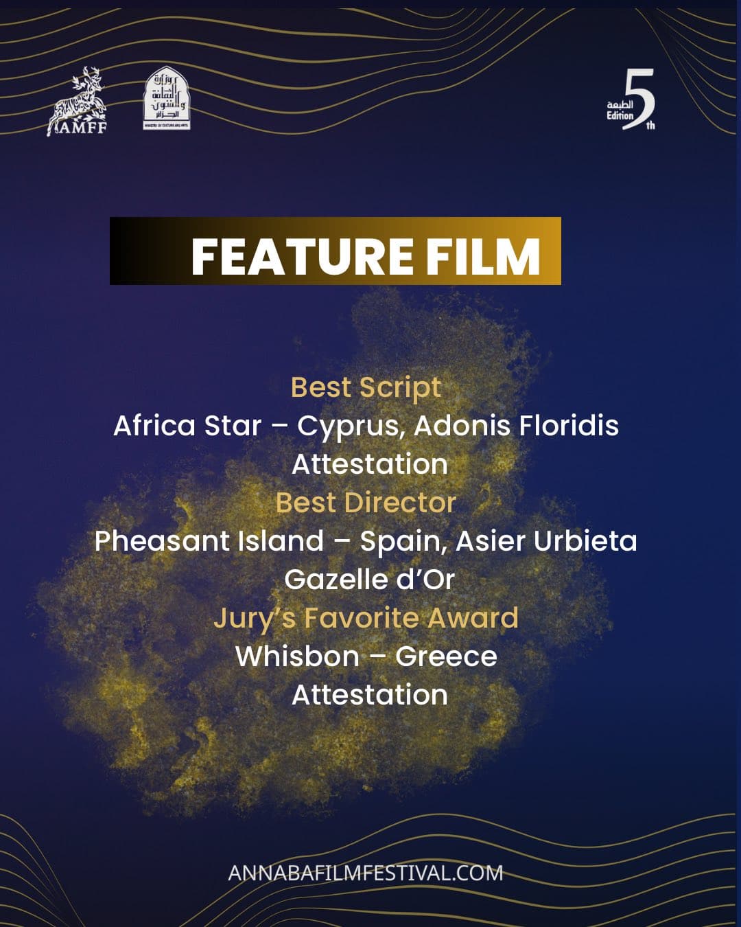 Festival du film méditerranéen d’Annaba: couronnement des meilleures œuvres de la 5e édition