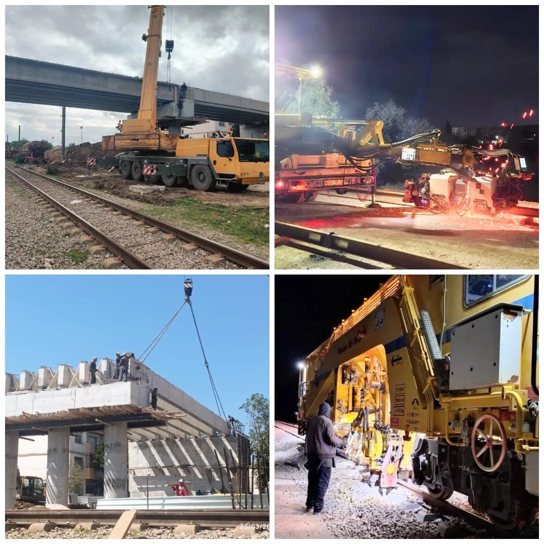 Ligne minière Est : avancée notable dans la réalisation du tronçon Port d'Annaba-Bouchegouf, entrée en service imminente