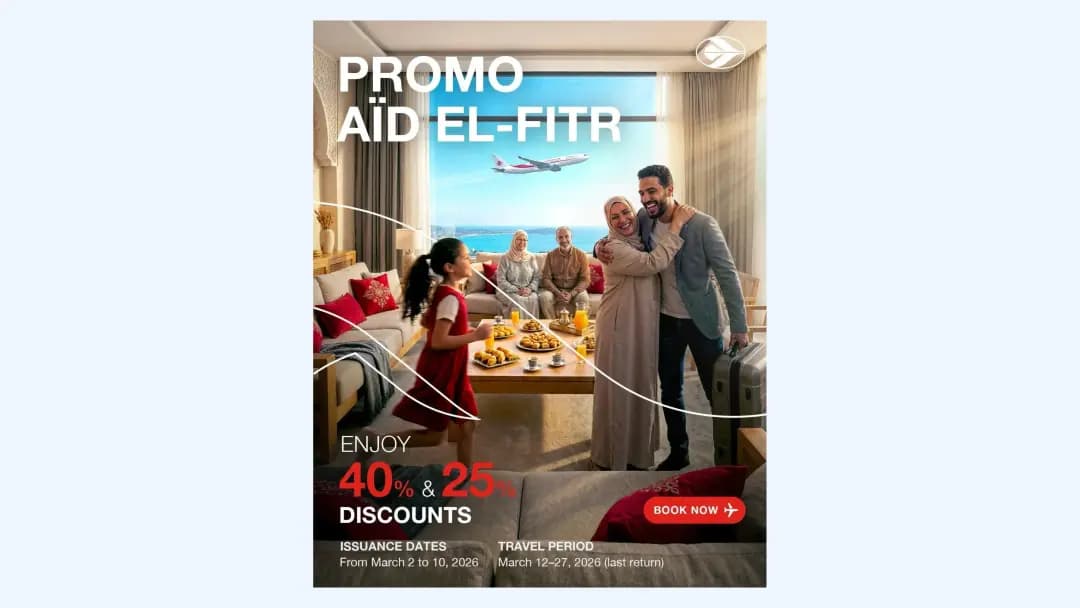 Réductions de 40% sur les vols internationaux à l'occasion de l'Aïd El-Fitr