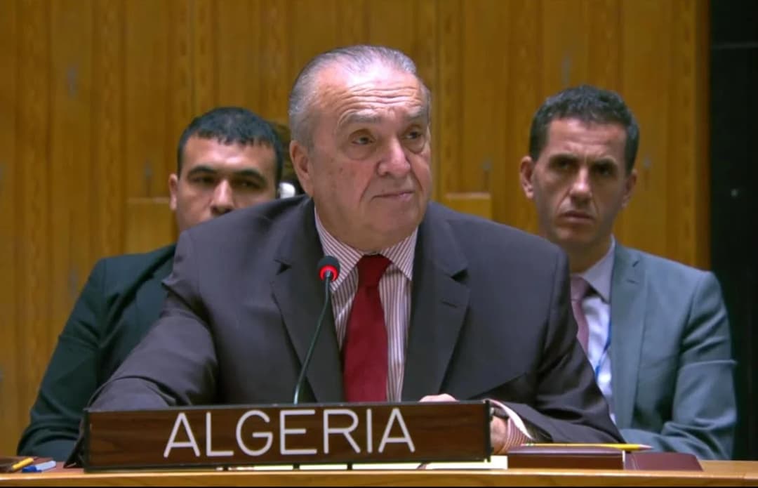 Le représentant permanent de l'Algérie auprès des Nations unies Amar Bendjama