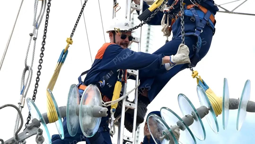 Des opérations de réparation d'installations stratégiques de transport d'électricité effectuées