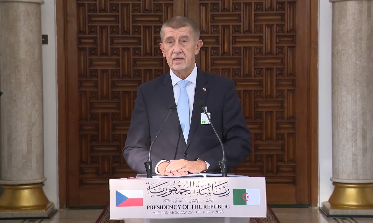 Le Premier ministre tchèque salue le rôle stratégique de l'Algérie et plaide pour un nouvel élan des relations bilatérales