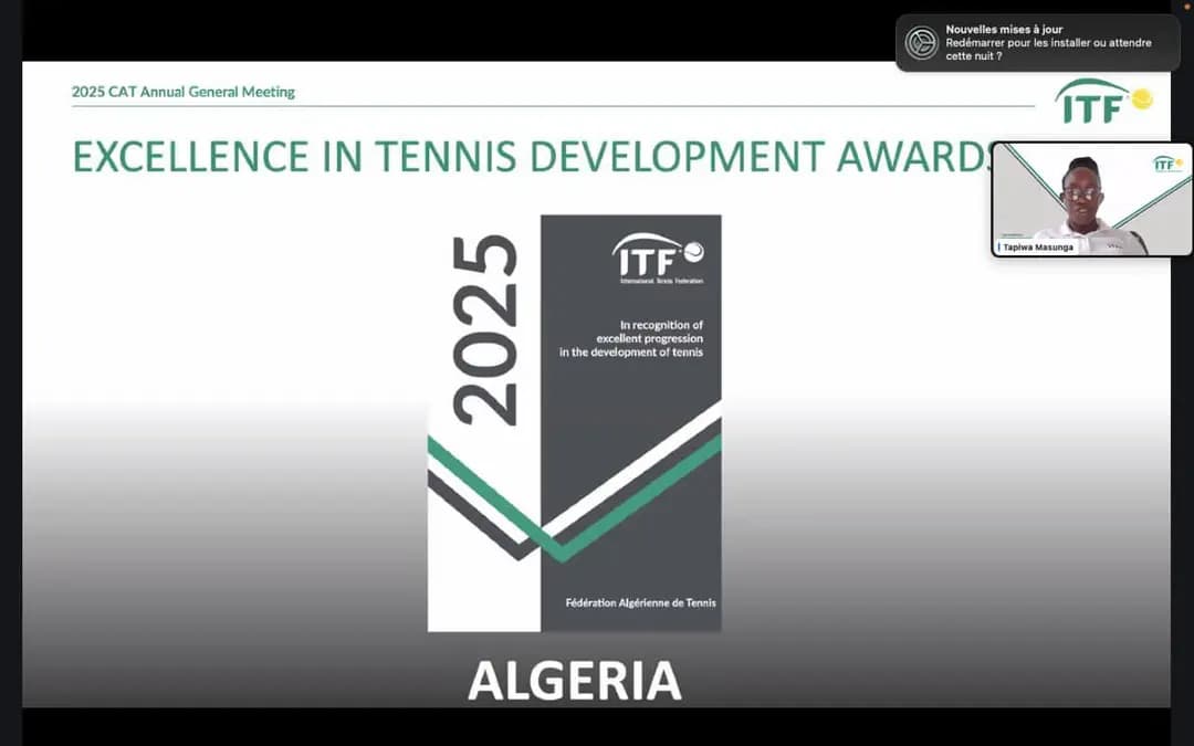 La Fédération algérienne distinguée par l'ITF