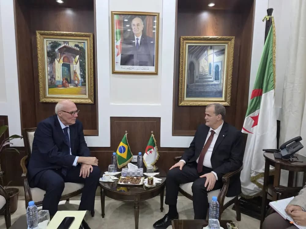  

Rezig examine avec l'ambassadeur du Brésil les moyens de renforcer la coopération économique et commerciale