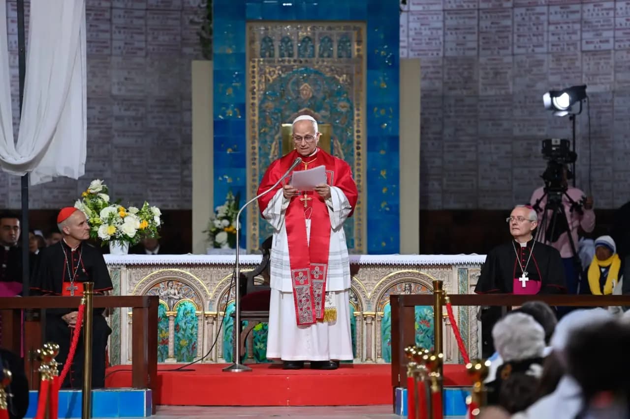 Le Pape Léon XIV en visite à la Basilique Notre-Dame d'Afrique à Alger