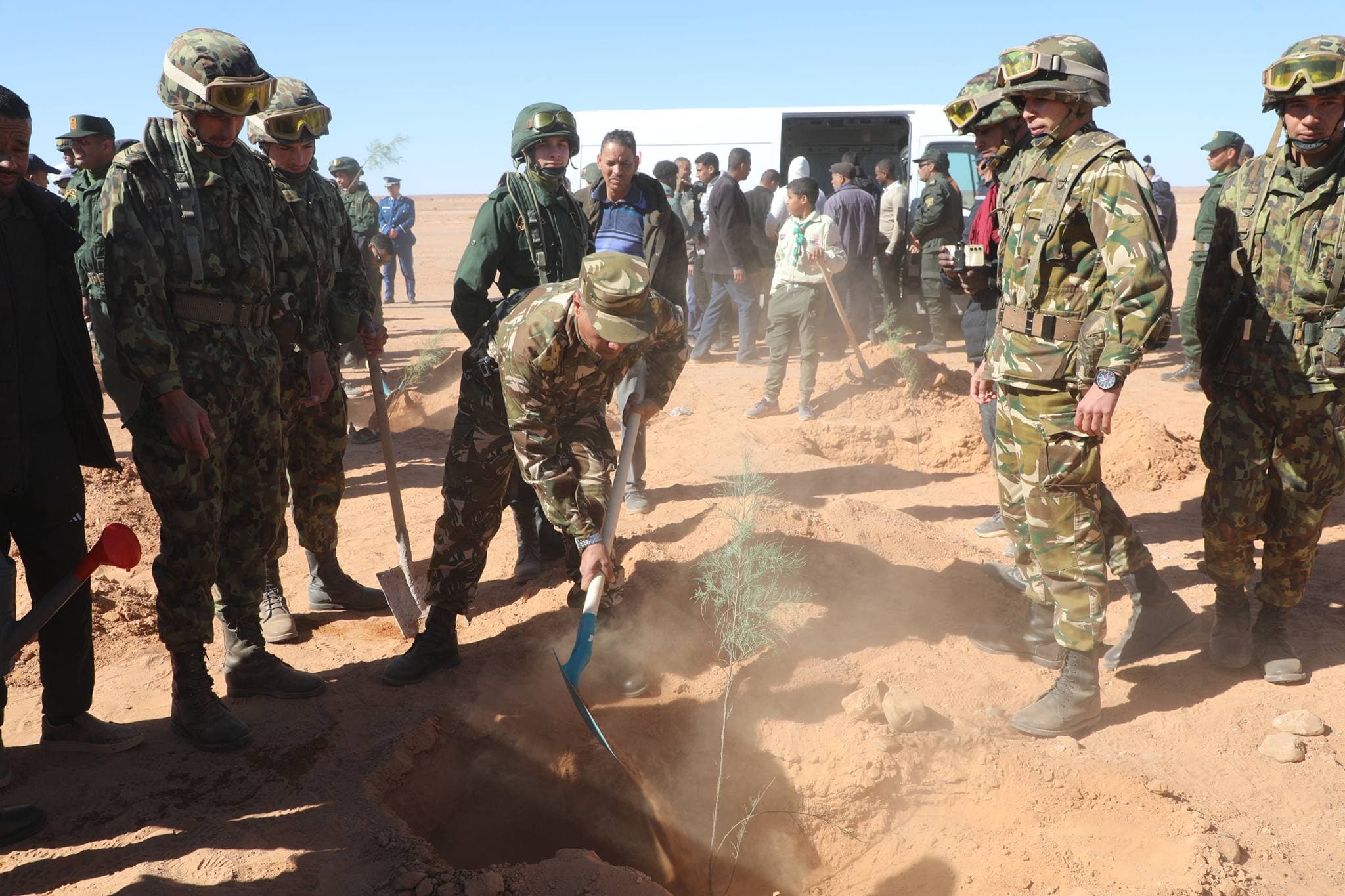Le ministère de la Jeunesse poursuit sa grande campagne de plantation d'arbres le long de la ligne ferroviaire Béchar-Tindouf-Gara Djebilet