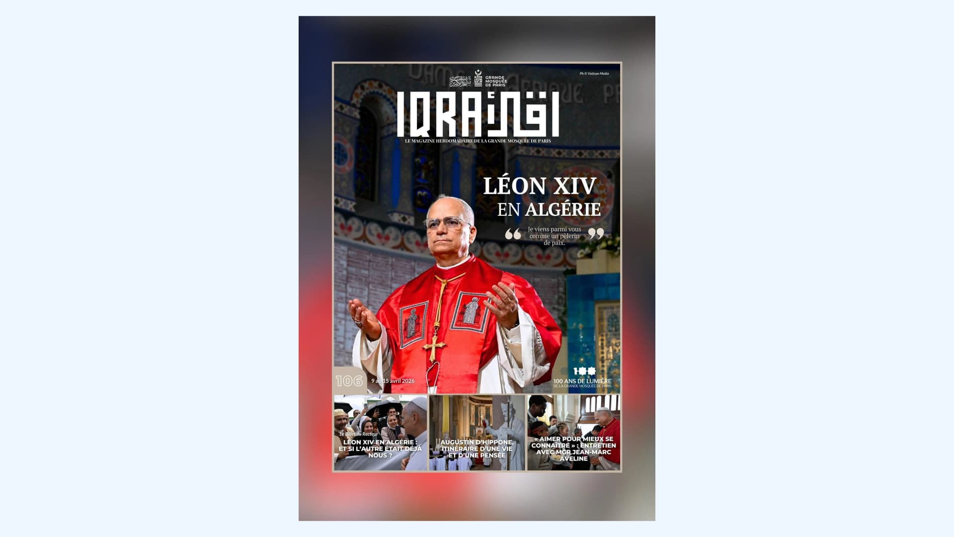 Le magazine "Iqraa" consacre un numéro à la visite du Pape en Algérie