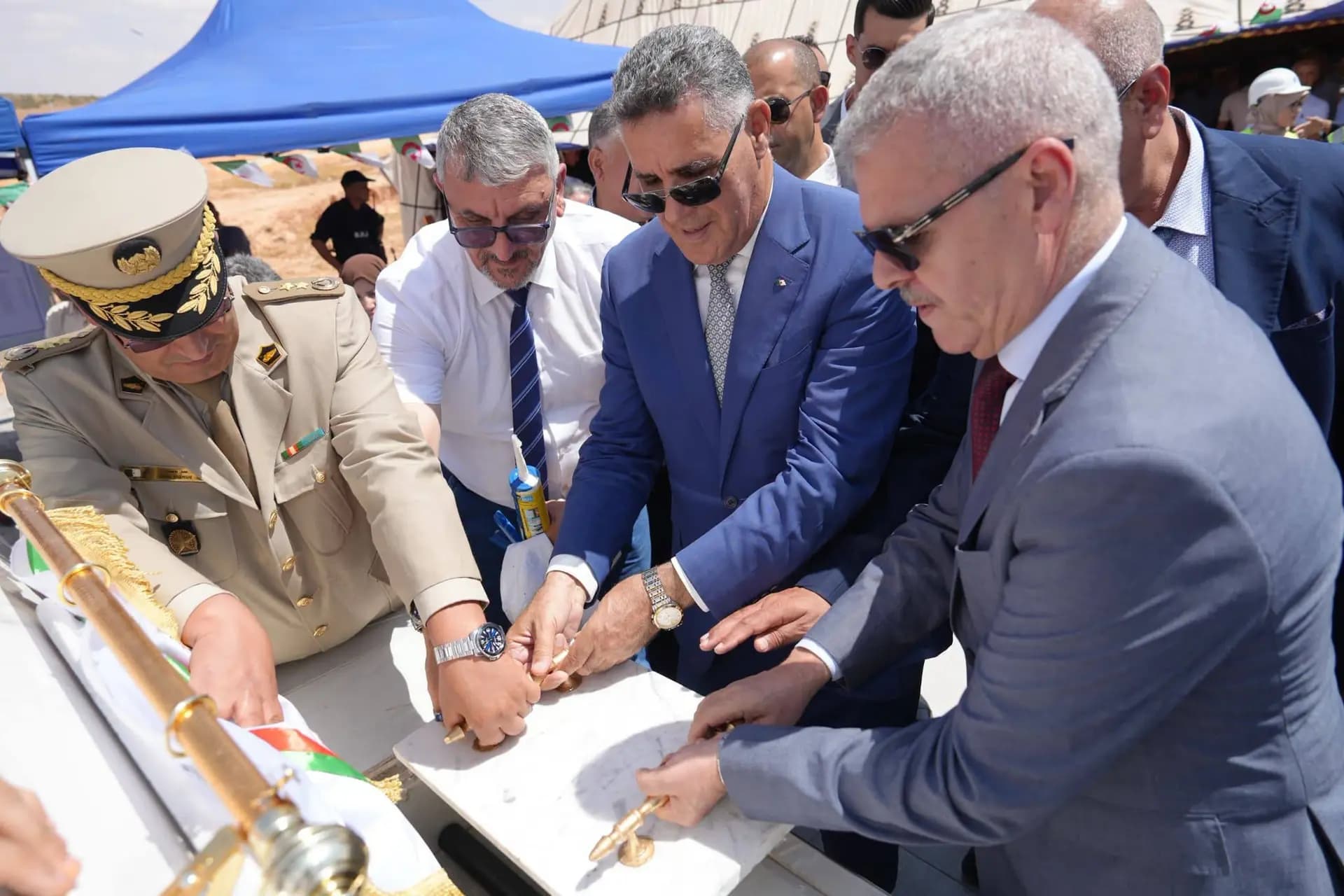 Le ministre de l’Hydraulique pose la première pierre d’un projet de périmètre d’irrigation agricole