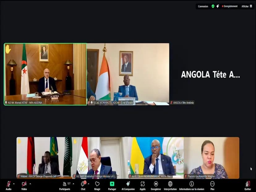 Attaf participe à une réunion ministérielle du Conseil de paix et de sécurité de l'UA