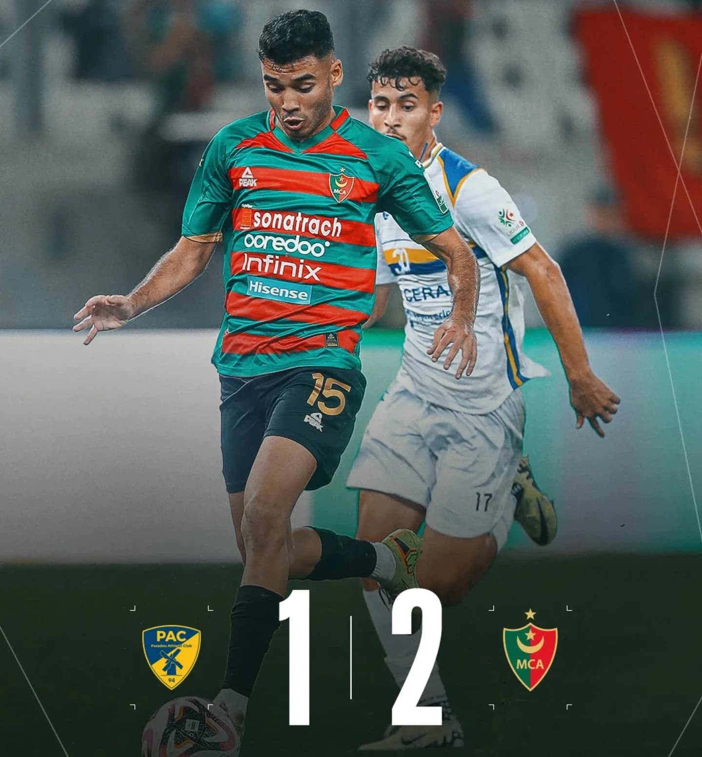 Ligue 1 Mobilis: le MCA bat le PAC (2-1) et monte sur le podium