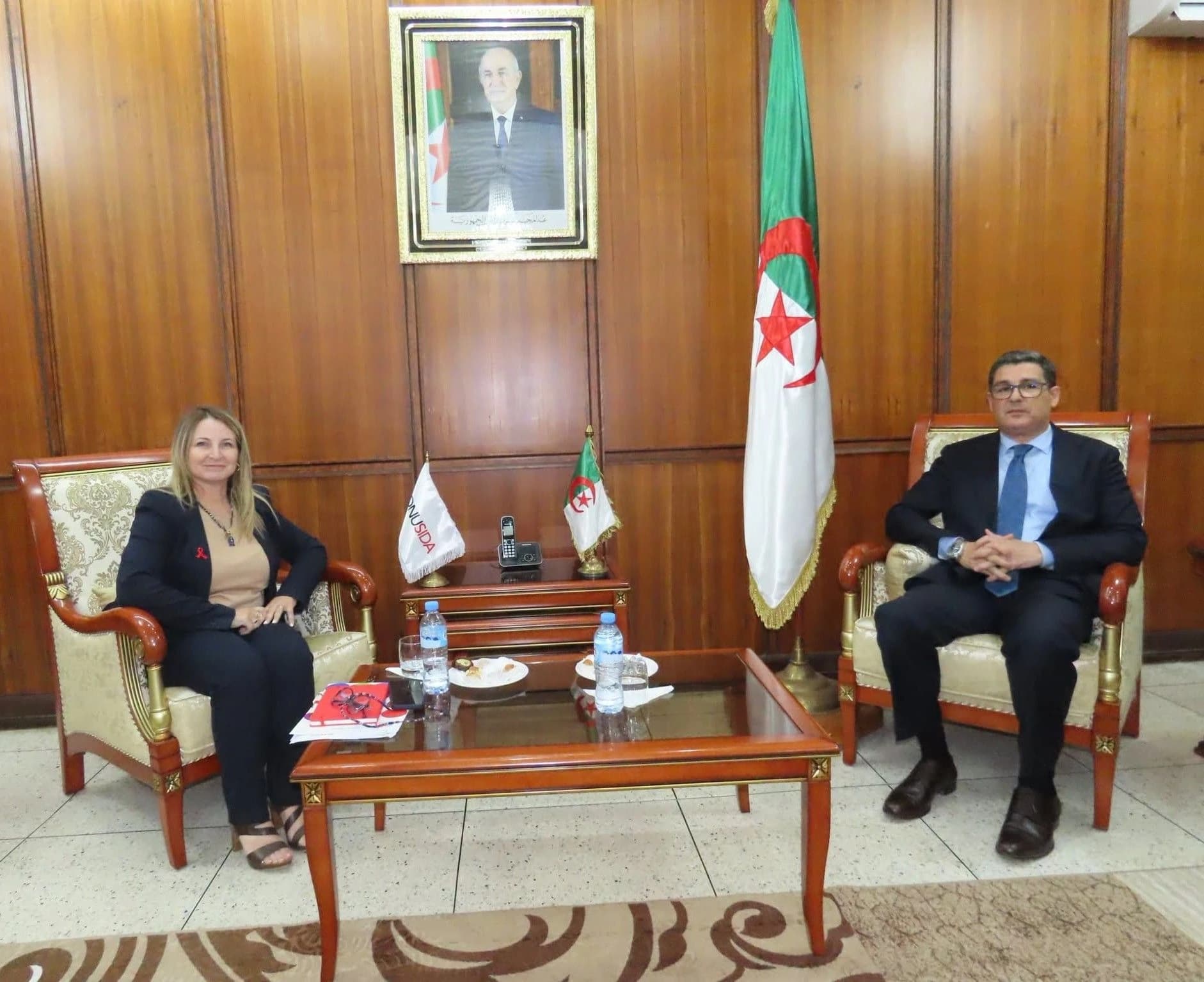 Ait Messaoudene reçoit la représentante de l'ONUSIDA en Algérie