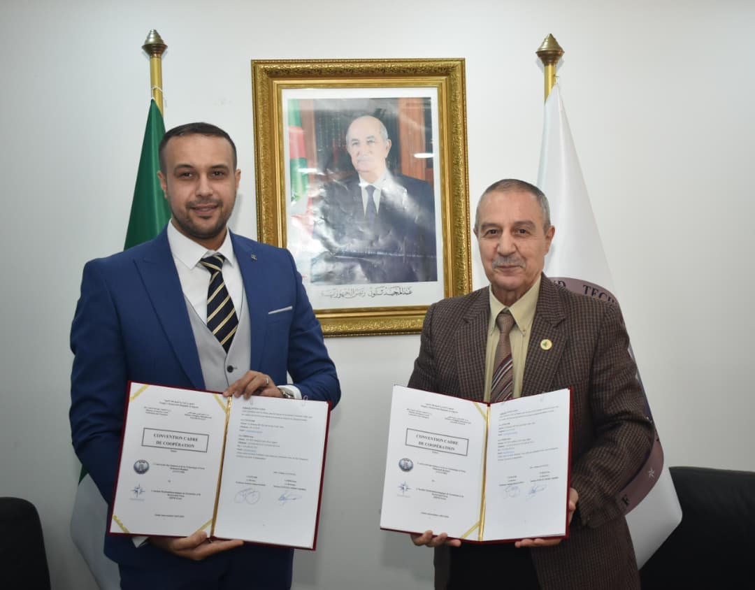 Signature d'une convention de coopération entre l'université des sciences et technologies et l'institut hydro-météorologique