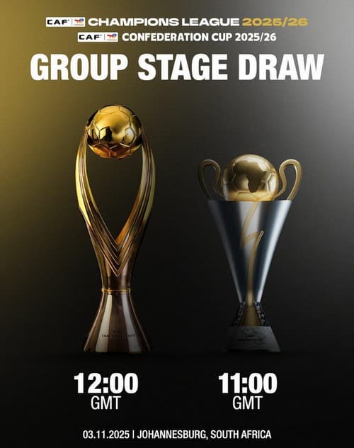 Le tirage au sort de la phase de groupes le 3 novembre à Johannesburg
