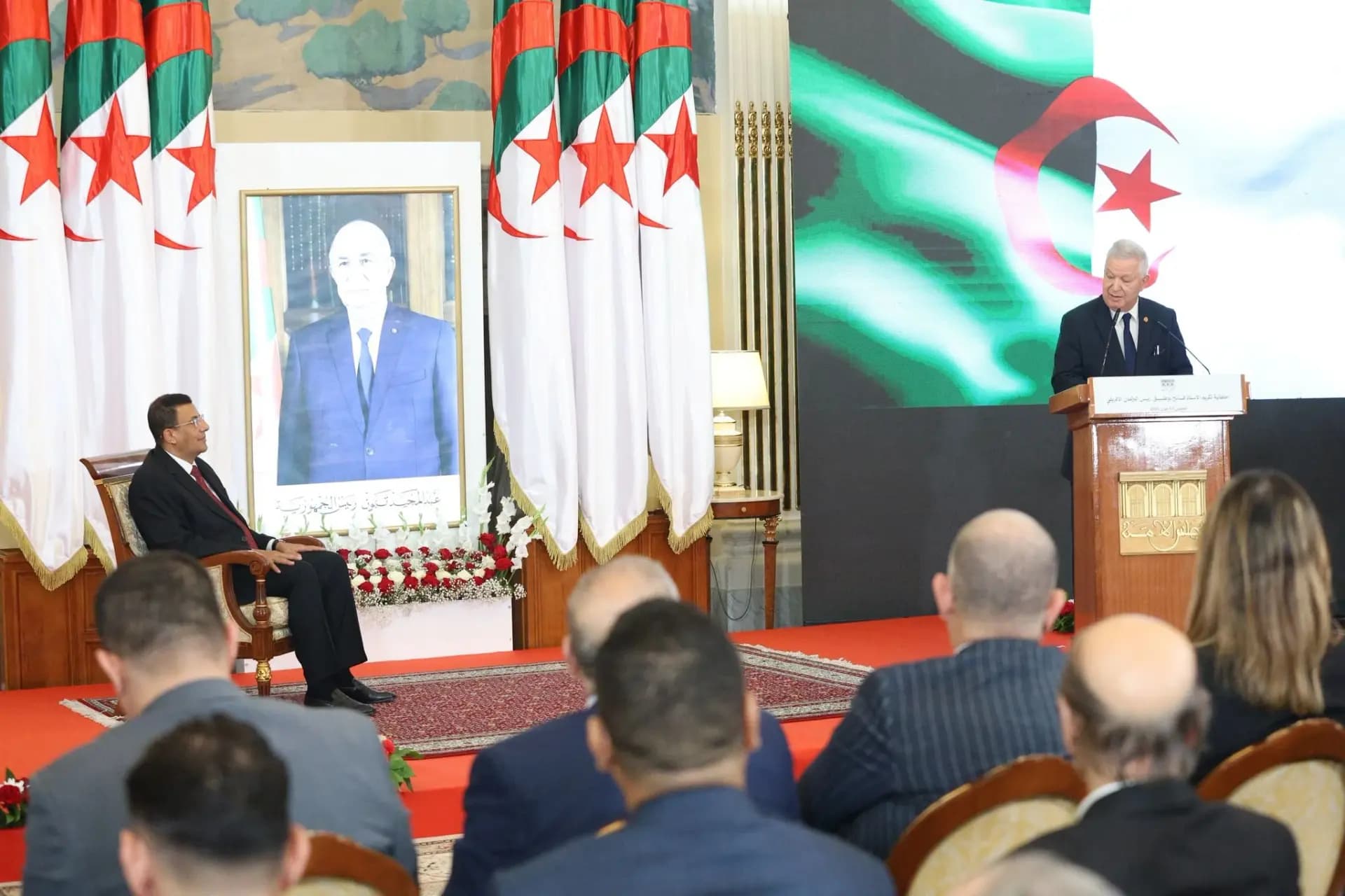 Nasri préside une cérémonie en l'honneur de M. Boutbig pour son élection à la présidence du PAP