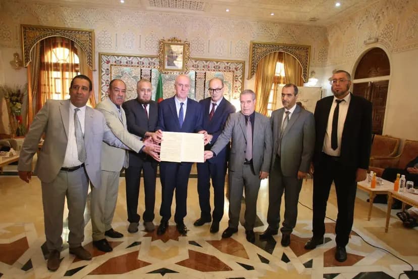 Signature de l'autorisation préalable à la publication d'un exemplaire du Saint Coran en écriture "Naskh"