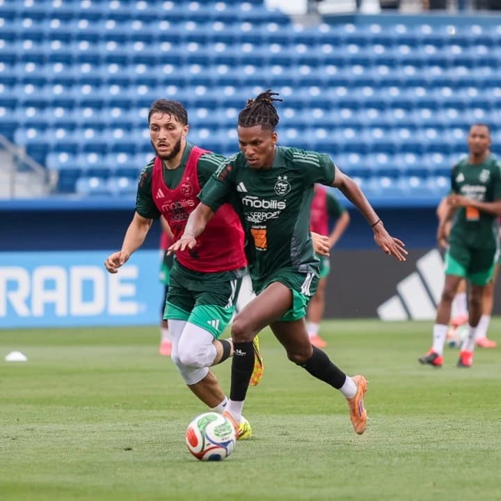 Premier entrainement des Verts à Lawrence