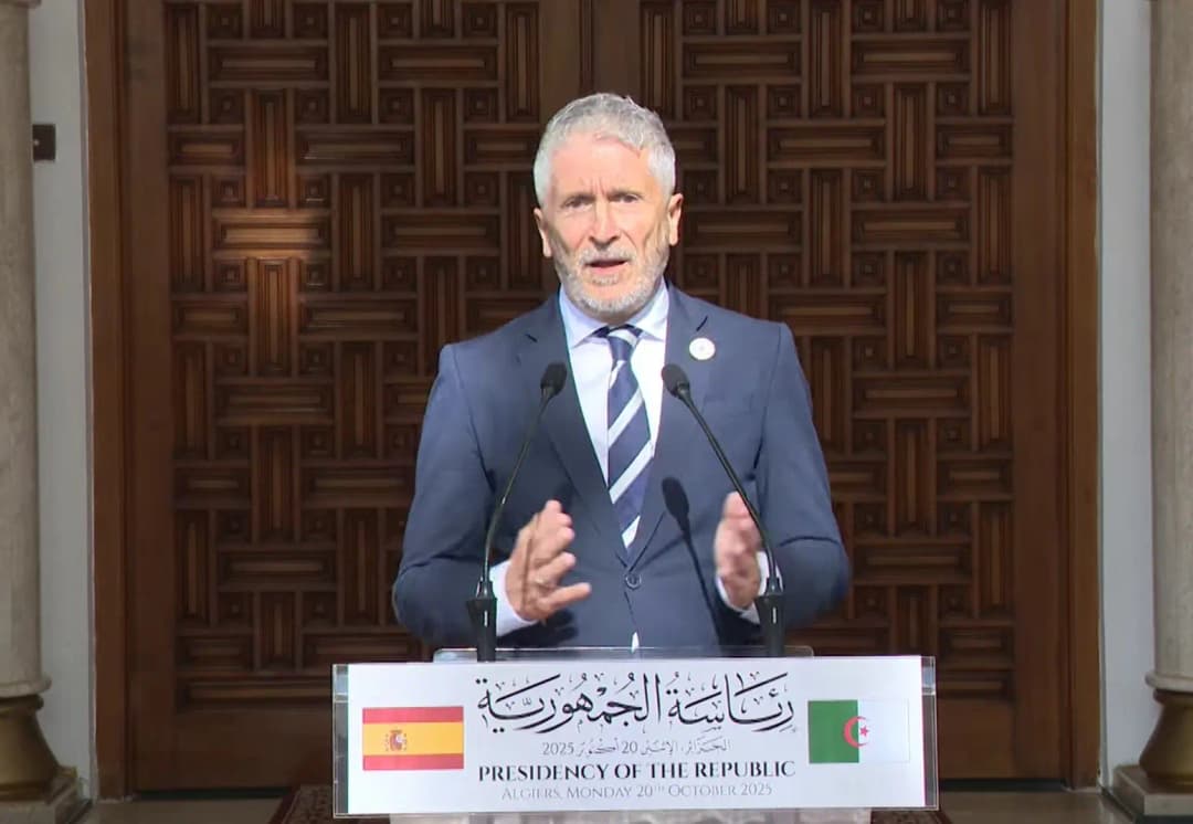 Le ministre espagnol de l'Intérieur, M. Fernando Grande Marlaska Gomez