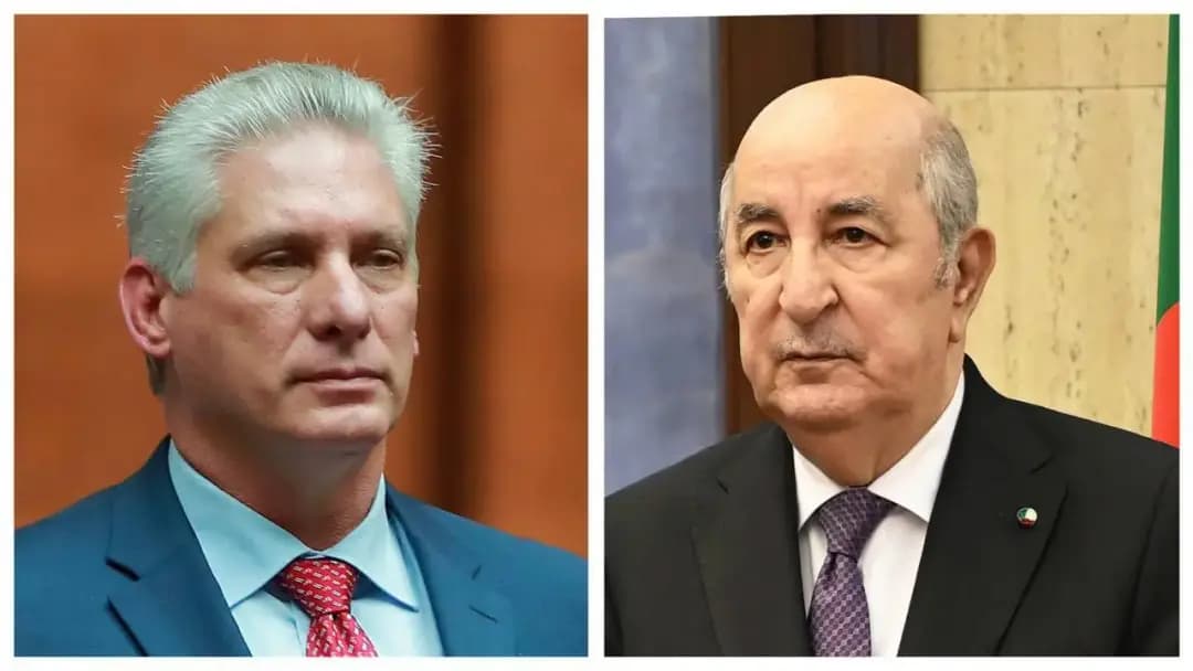 

Президент Республики получает поздравления от своего кубинского коллеги