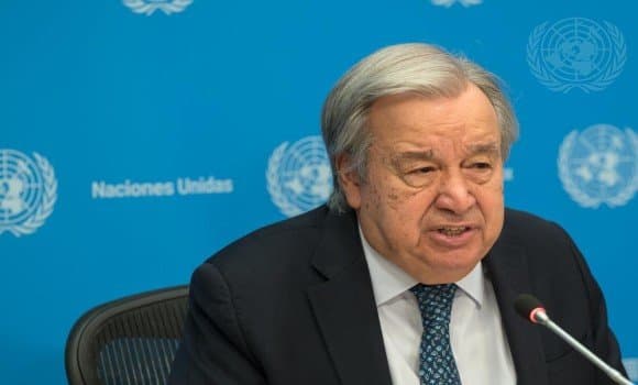 Guterres yettlaɣa ɣer usmal n  usemmad n uswir unnig n Tdukli tamatut d asemmad n “Udiwenni d tebdammast d tufratin