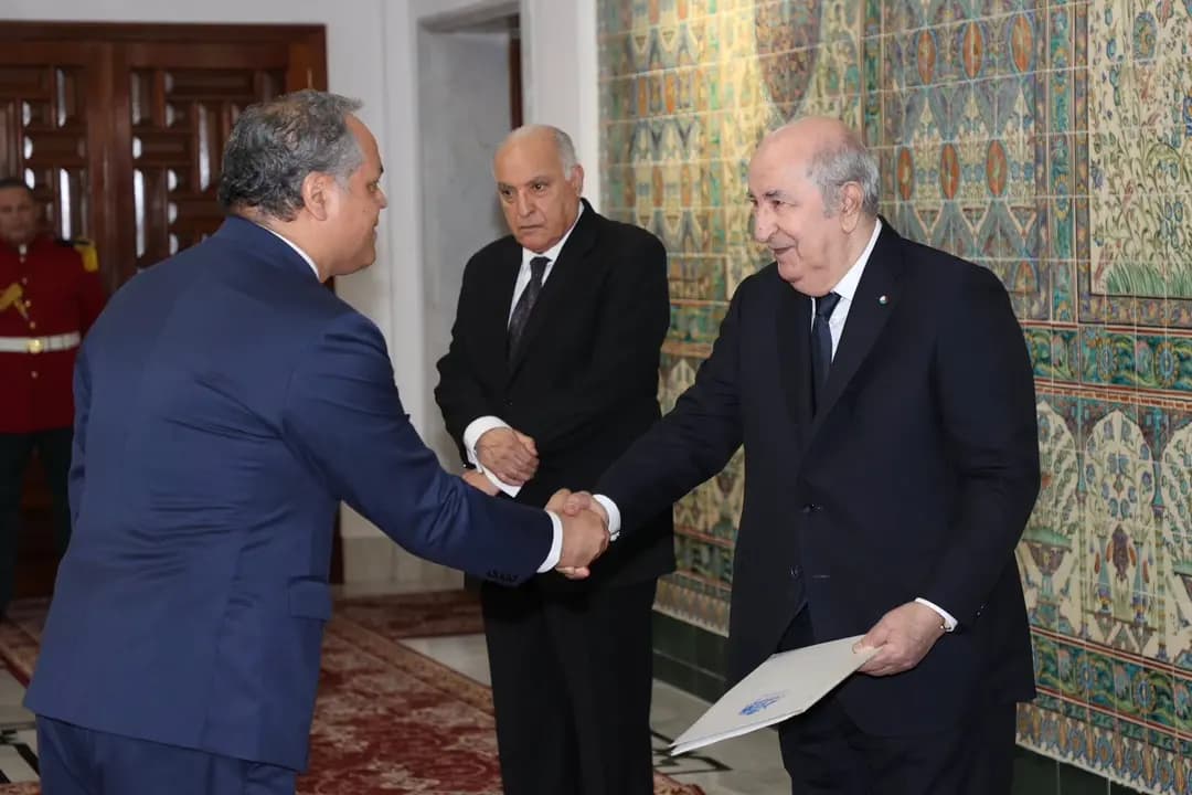 President Tebboune receives credentials from five new ambassadors